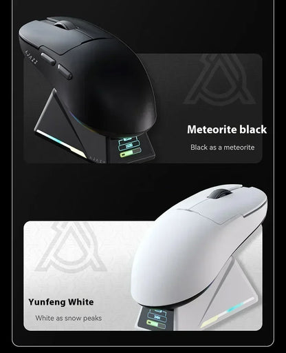AJAZZ AJ159 APEX Mouse Tri Mode Wireless 8K PAW3950 Sensor Low Latency Gaming Mouse Charge Base Customize Lightweight PC Gamer
