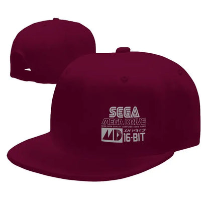 Sega Mega Drive Japanese Vinyl Baseball Cap Men Hip Hop Flat Bill Caps Unisex Adjustable Snapback Skull Hats Skateboard Hat