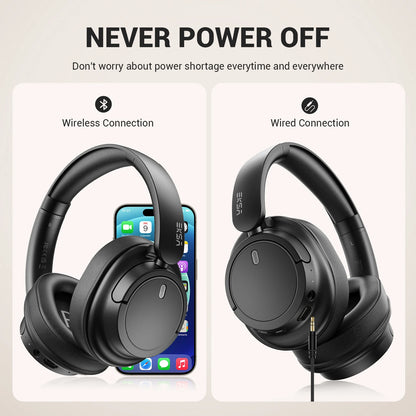 OneOdio EKSA V16 Bluetooth 5.3 Wireless Headphones with Mic, Hi-Res HiFi Over Ear Headset, 90H Battery, Bass Mode, Wired & Wireless Audio