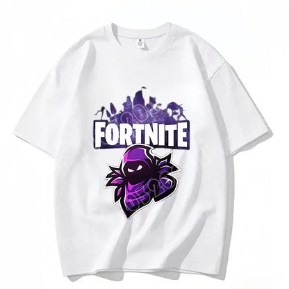 „Fortnite“ apvalios iškirptės marškinėliai, unisex suaugusiesiems, žaidimo šokių stiliaus, nauji, iš grynos medvilnės, trumpomis rankovėmis, puikiai tinka kasdienai ir atostogoms