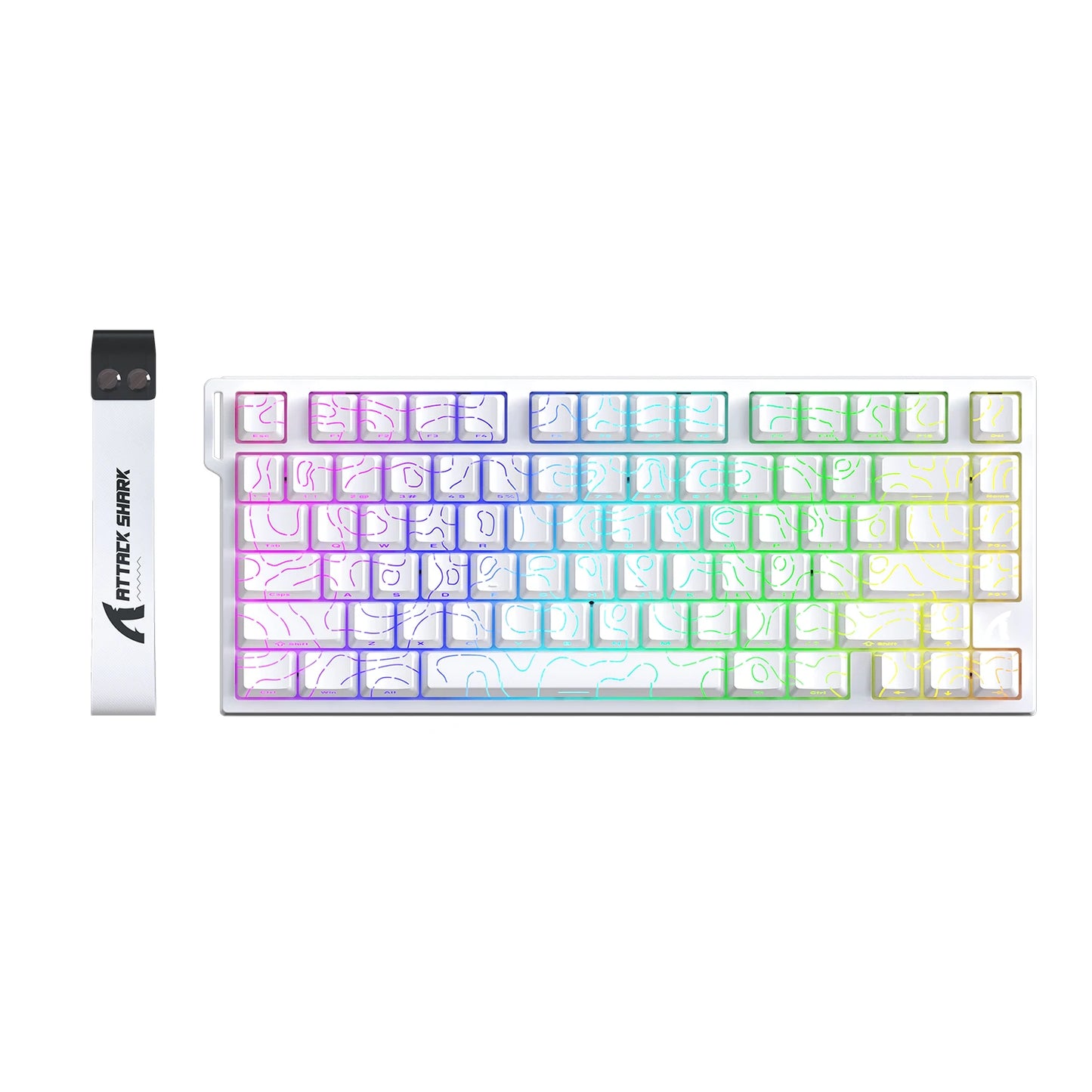 ATTACK SHARK R82 HE 75% Magnetic Keyboard 8000Hz Rapid Trigger 0.005mm RT 0.08ms Latency RGB Wired Gaming Keyboard