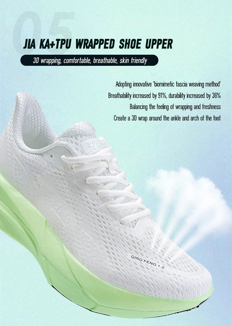 IRUNSVAN Carbonfaser-Sneaker – Laufschuhe für Anfänger und Fortgeschrittene – atmungsaktiv und bequem – Trainingsschuhe mit dicker Sohle – Unisex 130