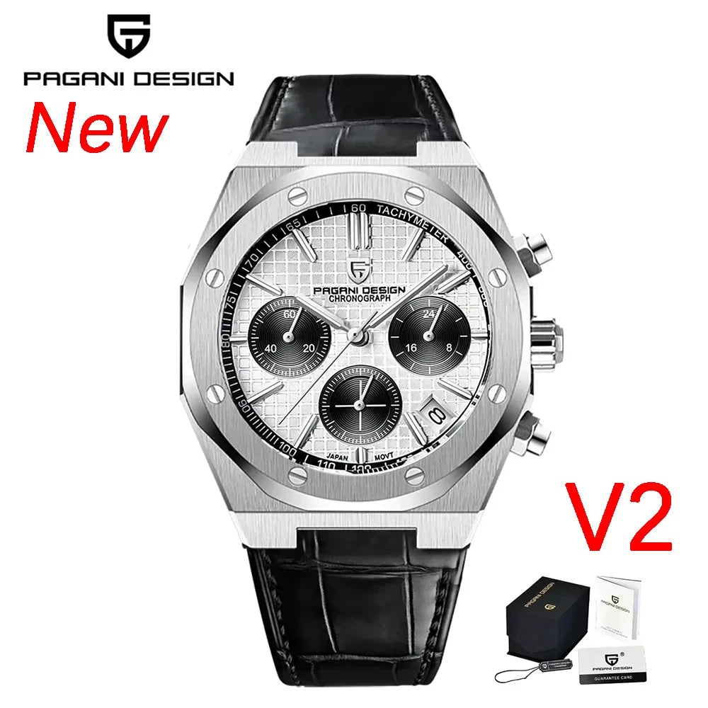 Pagani Design 2026 New Vk63 Fashionable Men V2 Quartz Chronograph Luxury Sapphire Stainless Steel Waterproof Sport 20Bar Luminou