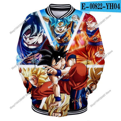 Dragon Ball Streetwear – baseballová uniforma pro muže a ženy, Son Goku, kostýmy pro dospělé, bundy, jarní a podzimní kabáty, svetry, mikiny, dárky