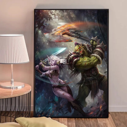 World of Warcraft-spilplakat – udskrifter og plakater i god kvalitet – plakat i HD-kvalitet – vægkunst – maleri – studie – boligindretning