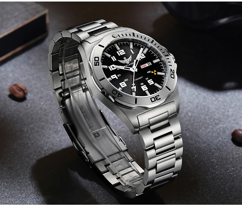 YELANG V1019 Men's Luminous Watch 44mm Mechanical Sapphire Miyota 8205 Automatic Movement 100m Waterproof Diver's Watch for Men