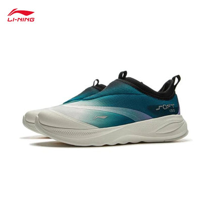 LI-NING SOFT GO 2 Scarpe da camminata da uomo slip-on, morbide, con tacco spesso, comode, resistenti, sportive casual AGLV005