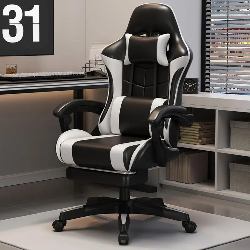 Ergonomic Gaming Chair for Home Office Long Hours Streamers Adjustable Reclining Lightweight Durability