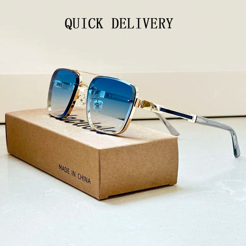2025 Square Sunglass Men Luxury Vintage Sunglasses Women Trendy Retro Fashion Glasses Gafas De Sol Hombre Lunette Soleil Femme