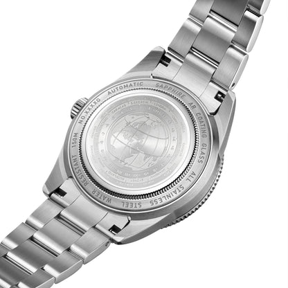 WISHDOIT New NH34 Men's Sports Automatic Mechanical GMT Sapphire Stainless Steel Waterproof 15 ATM With Rubber Strap