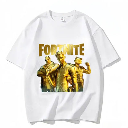 „Fortnite“ apvalios iškirptės marškinėliai, unisex suaugusiesiems, žaidimo šokių stiliaus, nauji, iš grynos medvilnės, trumpomis rankovėmis, puikiai tinka kasdienai ir atostogoms