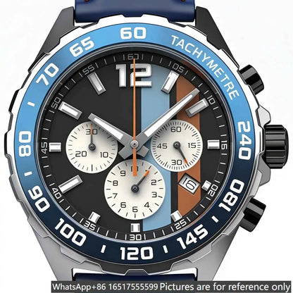 Relógio de luxo para homem de 43mm em aço 904L, movimento de quartzo, herança requintada e excelência artesanal-t