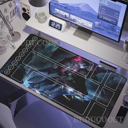 HD-tulostettu leikkimatto League of Mouse Pad Legends Riftbound -sarja TCG LOL-kortti 600x350 mm toimisto Ommellut reunat Lautapeli Pöytämatto
