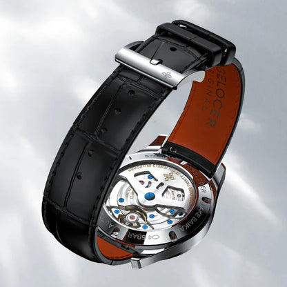 Reloj AGELOCER Original Baikal para hombre, con calendario grande, de estilo formal y de negocios, mecánico automático. Regalo de cumpleaños para hombre.