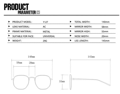 Metal Frame Pilot Sunglasses For Women Double Bridge Champagne Sun Glasses Woman Luxury Square Clear Oversize Shades