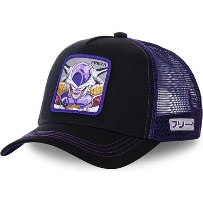 New Dragon Ball Son Goku Cap Summer Travel Peaked Cap Men's Embroidery Hip-Hop Cap Style Sun Visor Adjustable Trucker Mesh Cap