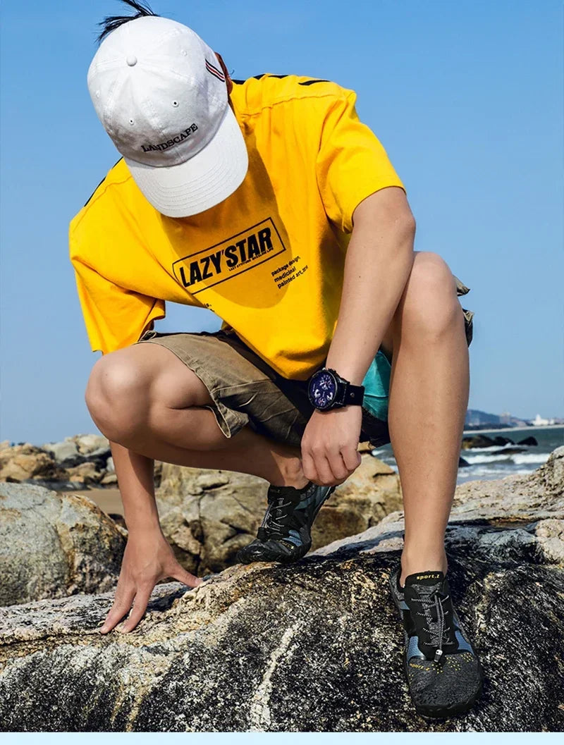 Men's Lightweight Refreshing Aqua Boots, Breathable Women's Outdoor Water Shoes, Anti-Slippery Wear-Resistant Sports Hiking Sneakers