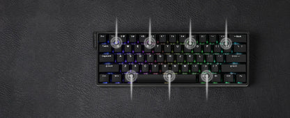AULA WIN60 HE/WIN60 HE MAX 60% Tastiera meccanica cablata con struttura Tray-Mount hot-swap e switch magnetici Hall Effect
