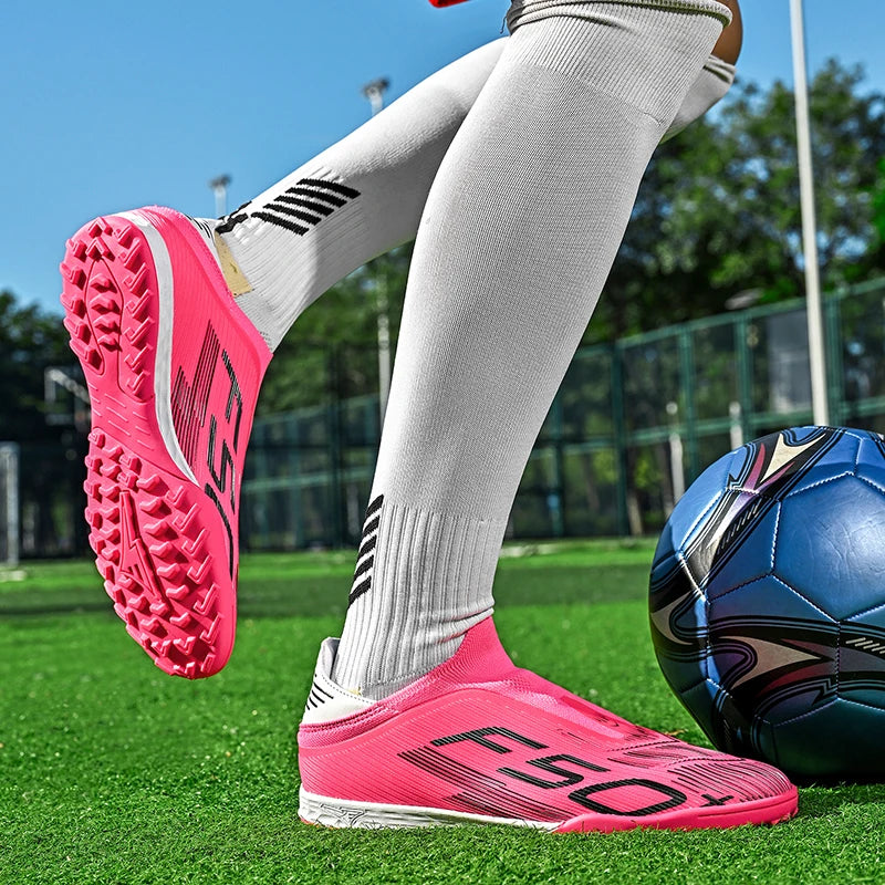 Chaussures de football pour hommes, crampons de football pour terrain en gazon, chaussures de sport pour entraînement, crampons de football antidérapants, crampons de football.