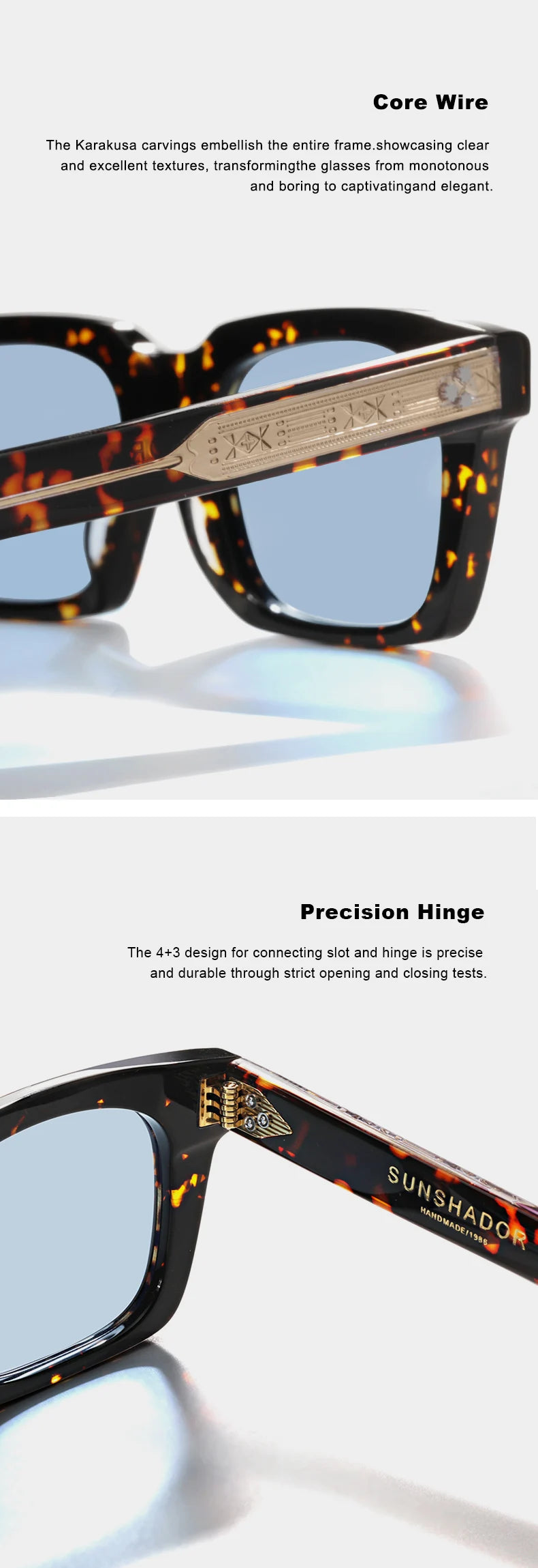 Top Quality Luxury Square Acetate Sunglasses For Men Women Classic Sunglasses outdoor UV400 Protection Logo Customization