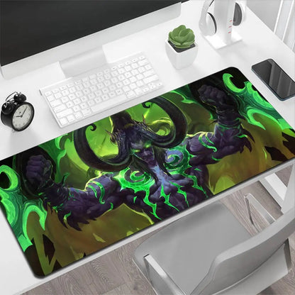 World of Warcraft Illidan stor musmatta, gamingmusmatta, PC-gamer, datormusmatta, stor musmatta XXL, matta, tangentbordsunderlägg
