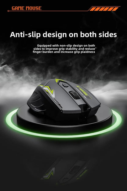 Wireless Gaming Mouse Bluetooth 5.4 Dual-Mode Rechargeable Mouse, 2.4G Wireless Gaming Mouse with 1600 DPI Ergonomic Design for PC, Laptop & Office