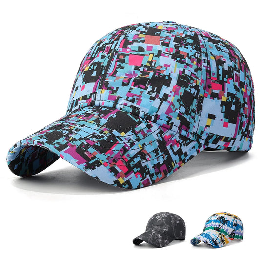 Summer Graffiti Light Board Baseball Cap Unisex Outdoor Sun Protection Hat Fashion Sports Cap Casual Duckbill Cap
