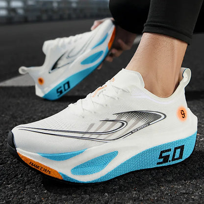 Baskets de sport pour homme FourSeasons, chaussures de course CarbonPlate, chaussures de marathon respirantes et confortables, chaussures d'entraînement d'athlétisme, marche