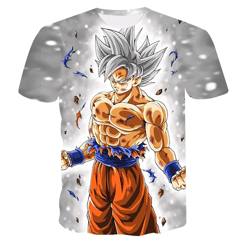 Trička s potiskem Goku z anime Dragon Ball, trička s kreslenými motivy, letní prodyšná trička a pohodlná trička, pánské oblečení, svrchní oblečení