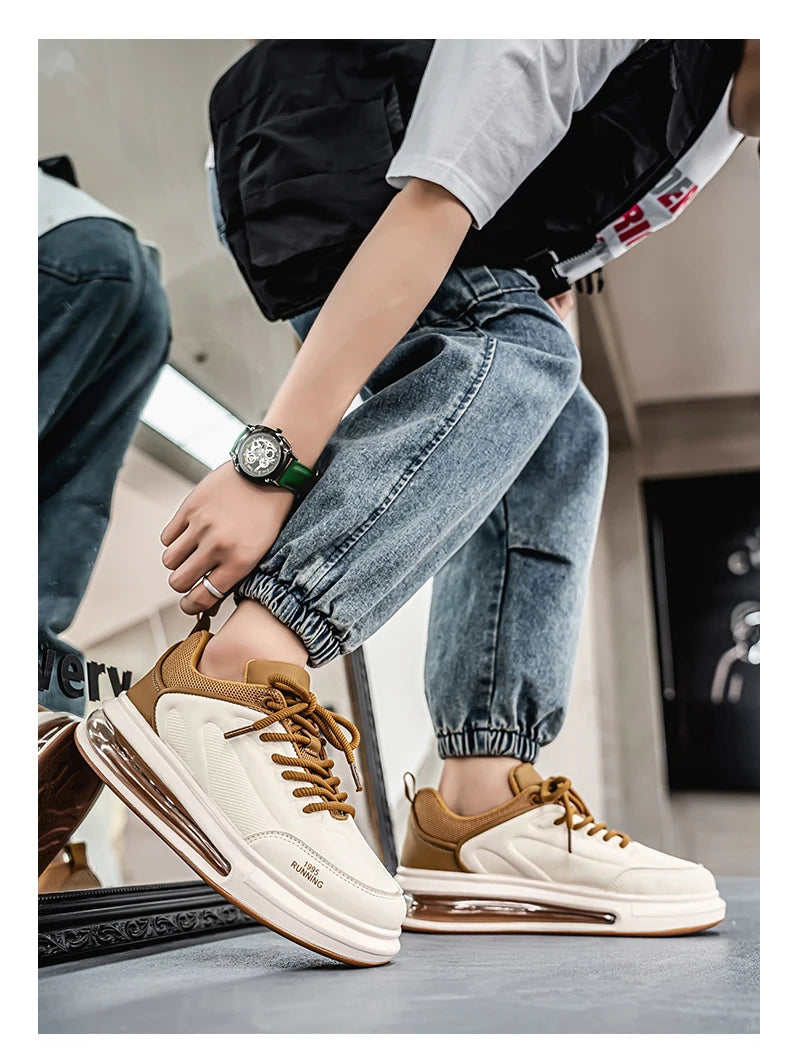 Air Cushion Men Sports Running Shoes Casual Breathable Lightweight Women's Comfortable Athletic Nonskid Walking Sneakers ﻿