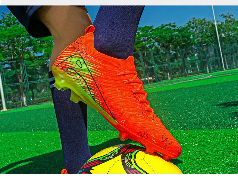 Nouvelles chaussures de football pour hommes, baskets FG, chaussures de soccer, entraînement, vente en gros, qualité supérieure, crampons antidérapants, livraison directe, unisexe, adulte