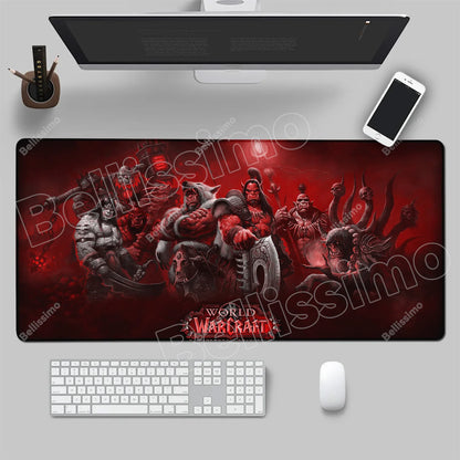 World Of Warcraft 90x40 stor spelmusmatta för spelbord, spelunderlägg för CS:GO, naturgummimatta, Grande Gamer XXL, datormusmatta