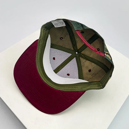 New Unisex Color Block Camouflage Baseball Hats Flat Eave Breathable Hip Hop Sunshade Peaked Caps Versatile Fashion Personal ins