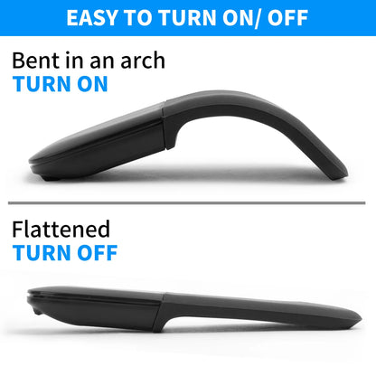 Bluetooth Arc Touch Mouse For Microsoft Surface Wireless Ergonomic Mouse Computer 3D Silent Laser Mice For Laptop PC Windows