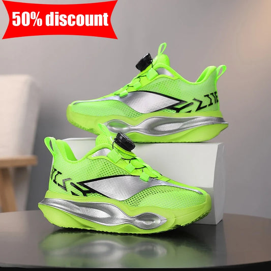 Kindersneakers: modieuze, dikke, zachte zool, demping, elastisch, casual, comfortabele tennisschoenen, nieuwe lichtgewicht joggingschoenen van mesh