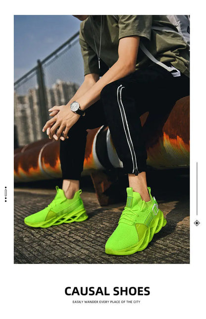 Hot Sale Fashion Purple Casual Sneakers Women Men Blade Running Shoes Big Size 48 Light Breathable Sports Shoes Men Mesh Sneaker