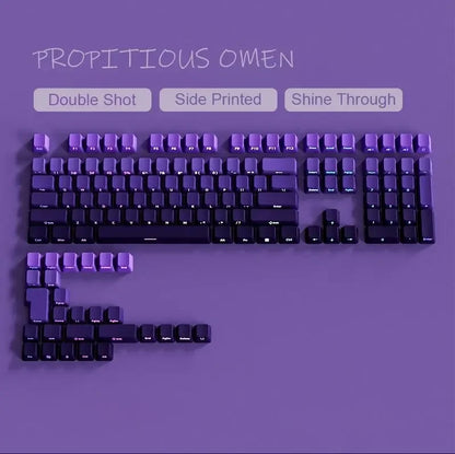 2025 Original Daylight Keycaps PTB Translucent, Side-engraved Oem 136 Keys, Customized To Fit 60/84/98/108 Mechanical Keyboards.