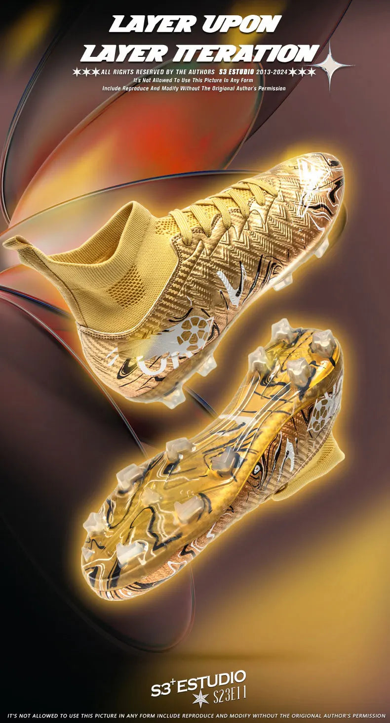 Men Professional Football Shoes Society Cleats Soccer Shoes Original Indoor Football Field Boots Grass Training TF/FG Sneaker