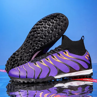 Chaussures de Football pour hommes, chaussures de Sport FG/TF, bottes d'entraînement en plein air pour garçons, antidérapantes, longues pointes, Futsal d'intérieur confortables