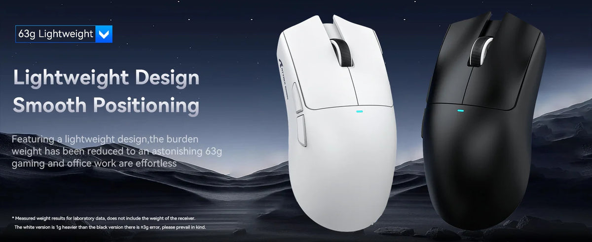 Rato Gaming Sem Fios ATTACK SHARK X11SE, Tri-Mode, Superleve de 63g com Sensor PAW3311, 22000 DPI, Bateria de 300mAh, Duplo Driver