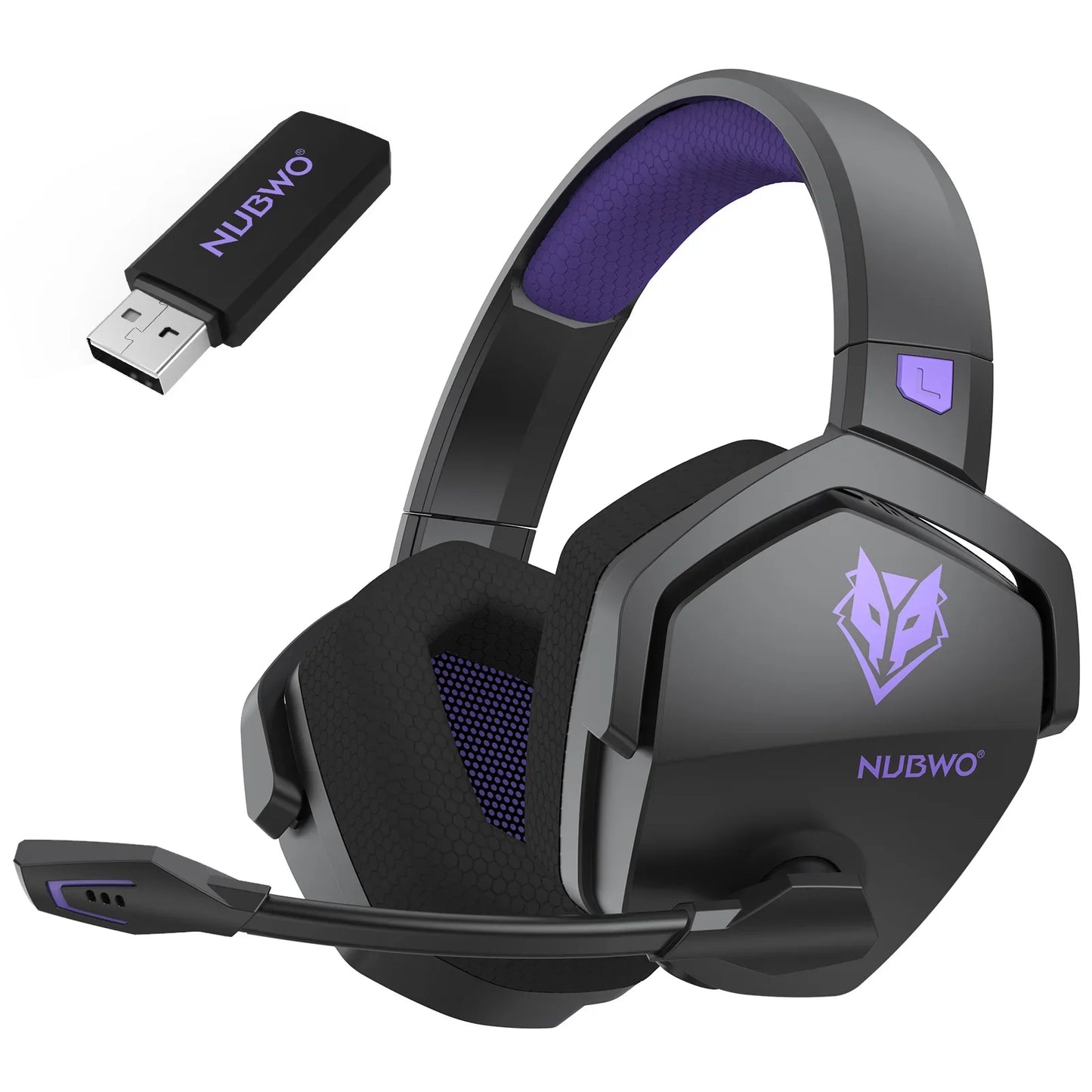 NUBWO G06 Pro Wireless Gaming Headset with Charging Station, Bluetooth 5.3 Gaming Headphones for PS5, PS4 & PC, ENC Microphone, 120-Hour Battery Life
