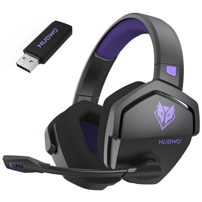 NUBWO G06 Pro Wireless Gaming Headset with Charging Station, Bluetooth 5.3 Gaming Headphones for PS5, PS4 & PC, ENC Microphone, 120-Hour Battery Life