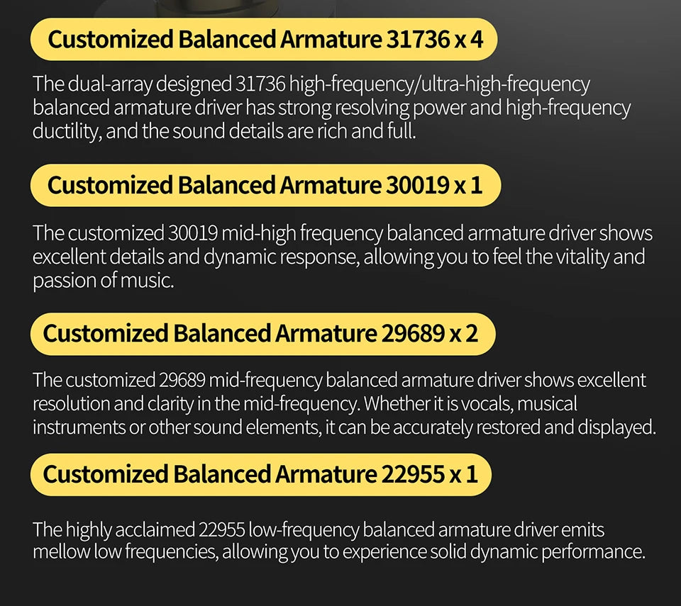 Auriculares intra-auriculares monitor KZ AS16 PRO X HiFi – auscultadores com fios com 8 drivers de armadura balanceada e microfone
