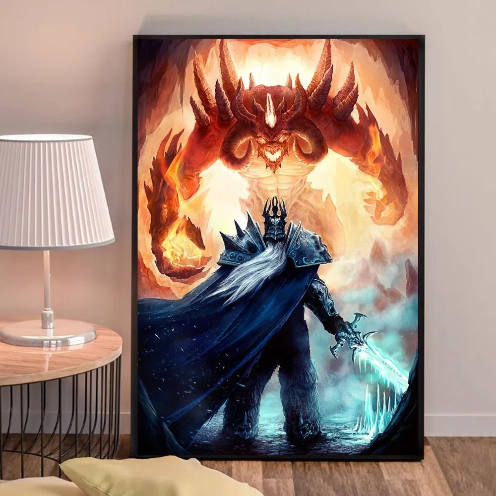 World of Warcraft-spilplakat – udskrifter og plakater i god kvalitet – plakat i HD-kvalitet – vægkunst – maleri – studie – boligindretning