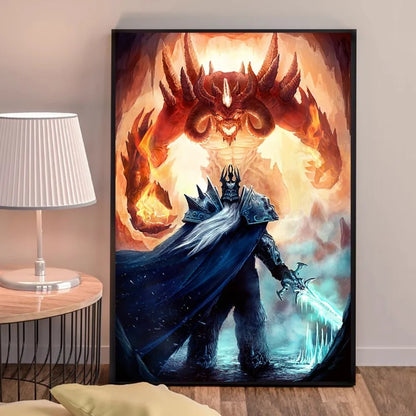 World of Warcraft-spilplakat – udskrifter og plakater i god kvalitet – plakat i HD-kvalitet – vægkunst – maleri – studie – boligindretning