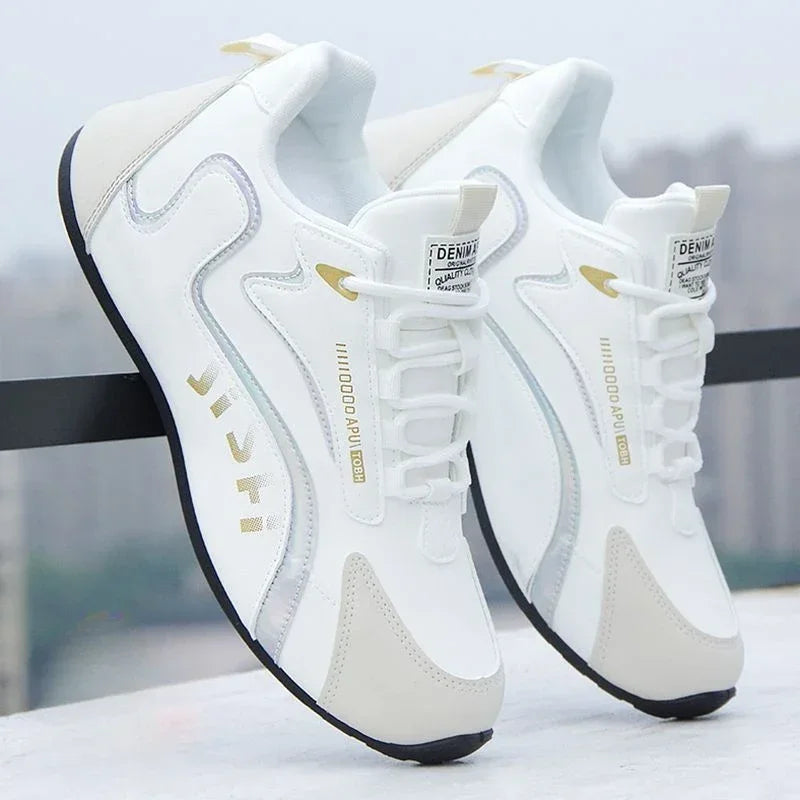 Wasserdichte Herren-Sneaker aus PU-Leder, lässige Sportschuhe, leichte, atmungsaktive, flache und rutschfeste Tennisschuhe, Zapatillas Hombre
