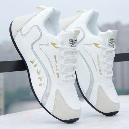 Wasserdichte Herren-Sneaker aus PU-Leder, lässige Sportschuhe, leichte, atmungsaktive, flache und rutschfeste Tennisschuhe, Zapatillas Hombre