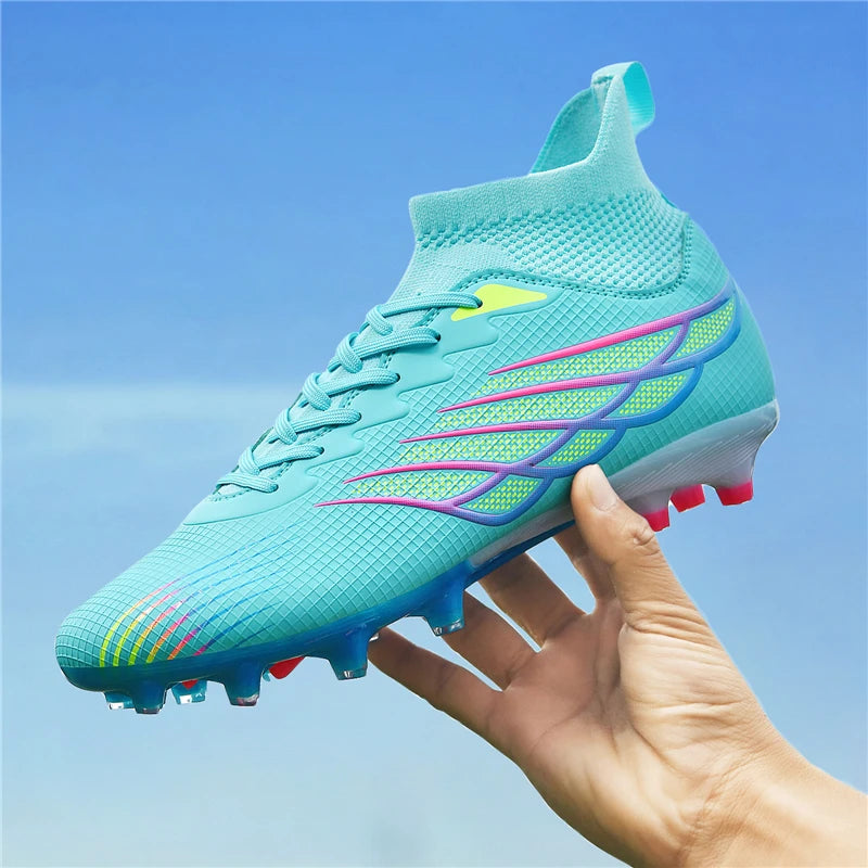 Superfly FG bottes de Football crampons de Football en plein air chaussures noires chaussures de Sport professionnelles souples bottes confortables respirantes grande taille