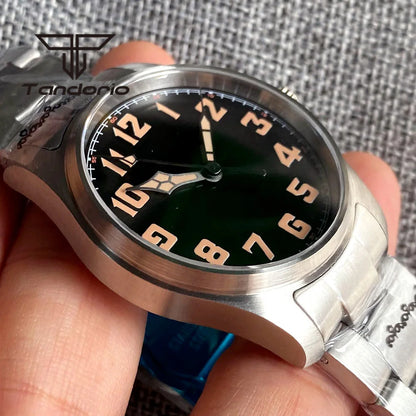 Tandorio 39 mm – męski zegarek automatyczny typu pilot nurkowy, mechanizm NH35/PT5000/Miyota8215, szafirowe szkło AR, wodoodporność 20 barów, świecące wskaźniki