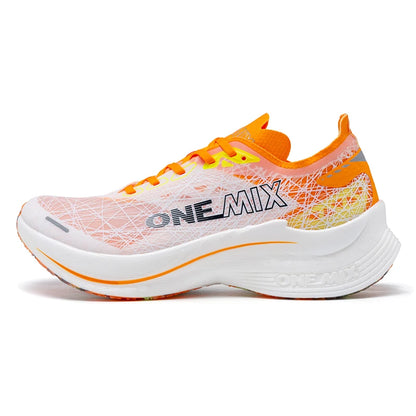 ONEMIX Carbon Fiber Plate Running Shoes Traction Shock Absorption Sneakers Professional Marathon PB Racing Sports Trainers Shoes